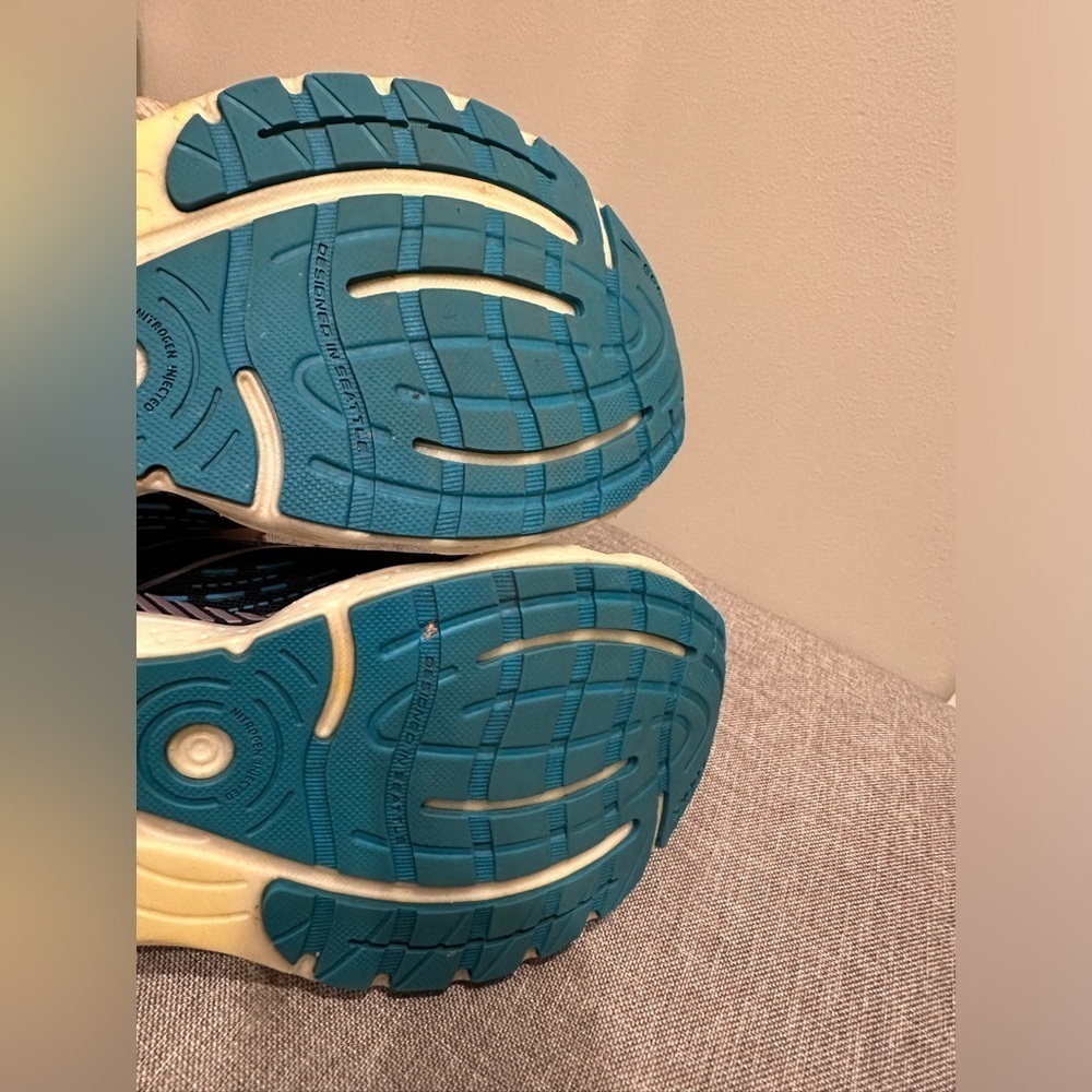 Brooks Glycerin GTS 20 1203701B499 Women Sz 8 B Navy Blue Lilac Running Gym EEUC - Picture 7 of 7